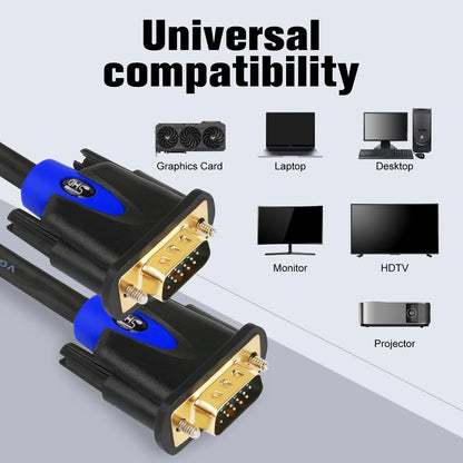 VGA Cable, VGA to VGA HD15 Monitor Cable for PC Laptop TV Projector-3Feet